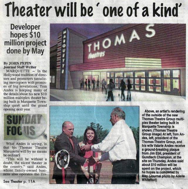 Thomas Theaters - Article From Paul